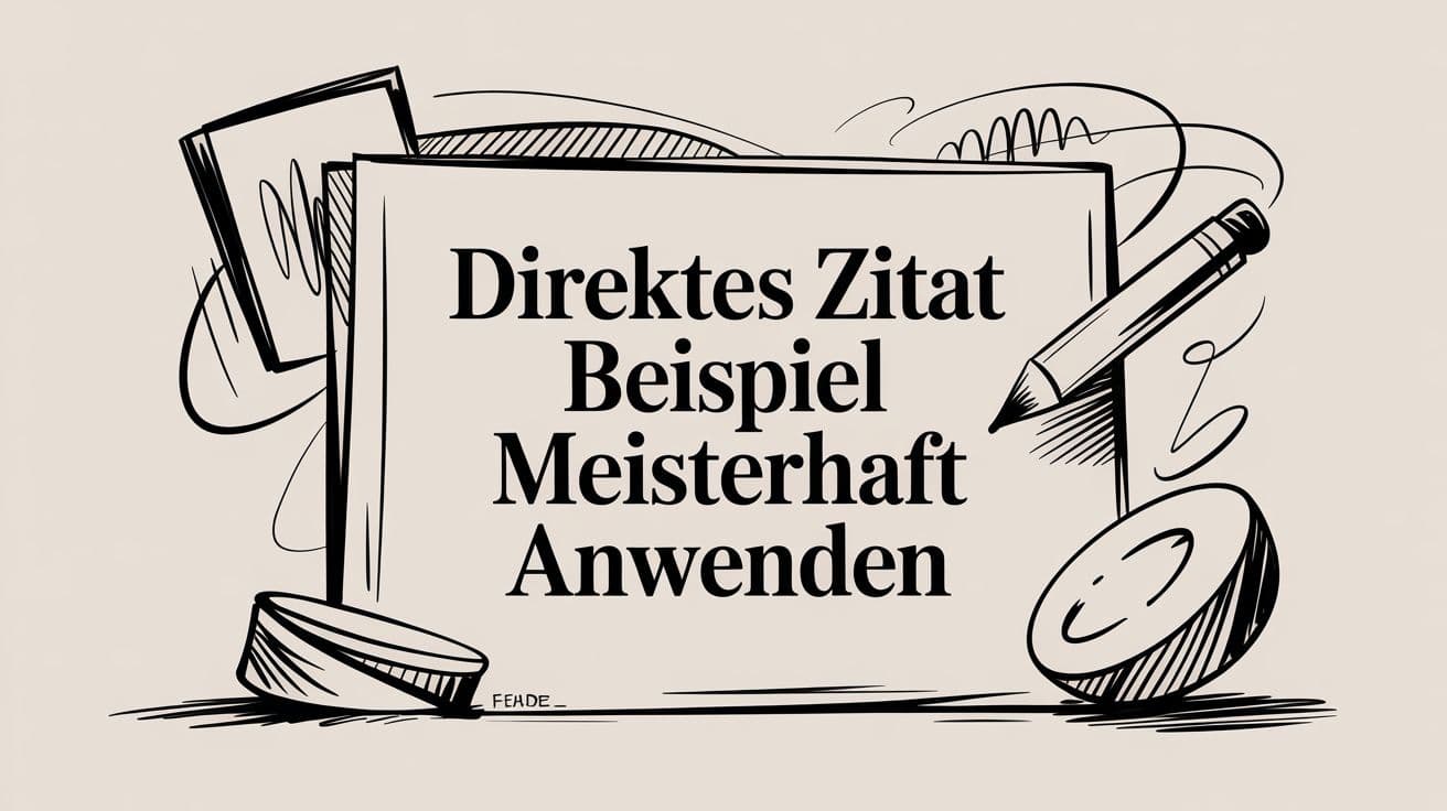Direktes zitat beispiel meisterhaft anwenden