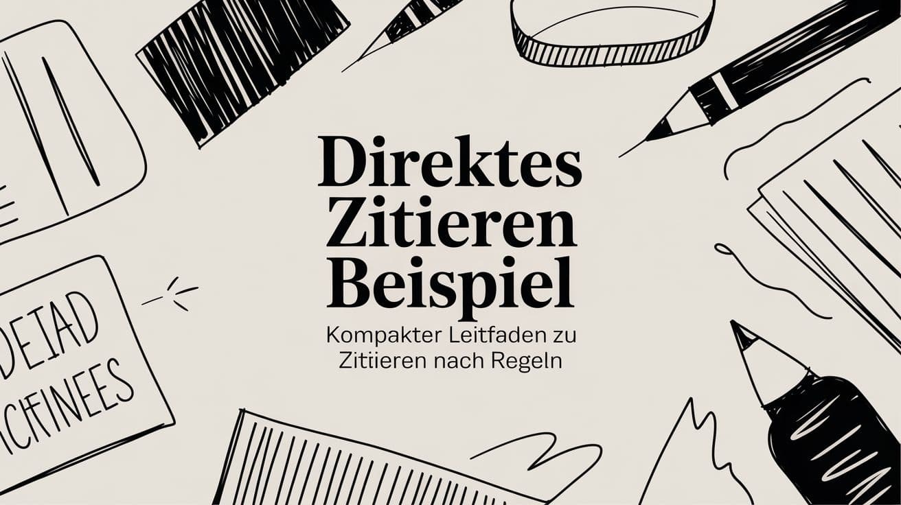 direktes zitieren beispiel: Kompakter Leitfaden zu zitieren nach Regeln