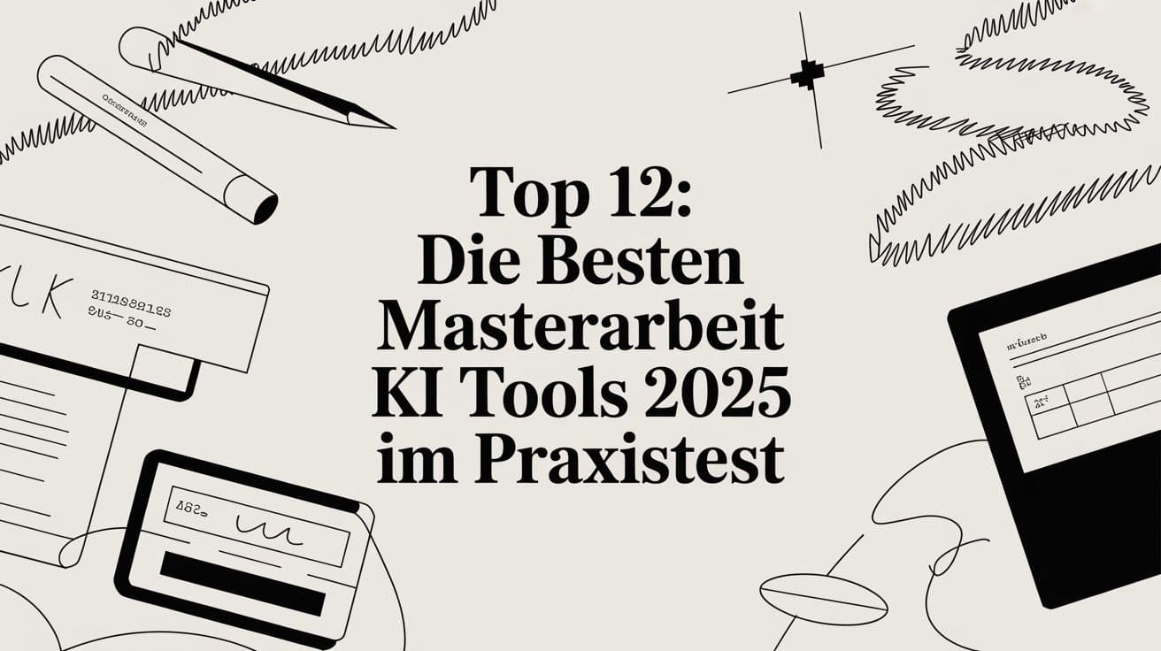 Top 12: Die besten Masterarbeit KI Tools 2025 im Praxistest
