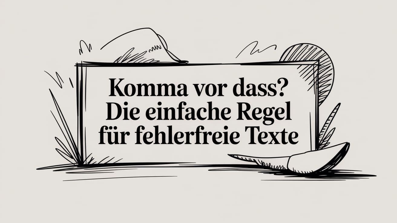 Komma vor dass? Die einfache Regel für fehlerfreie Texte