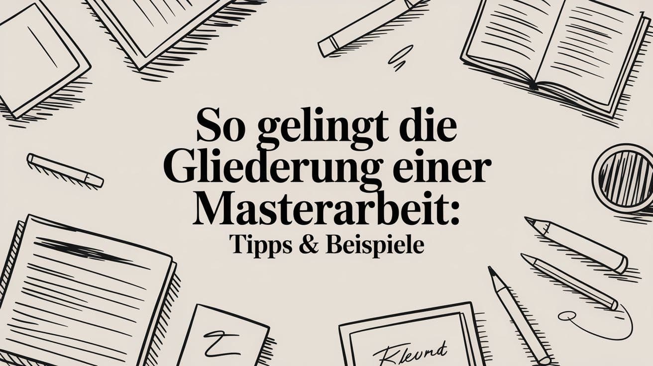 So gelingt die gliederung einer masterarbeit: Tipps & Beispiele