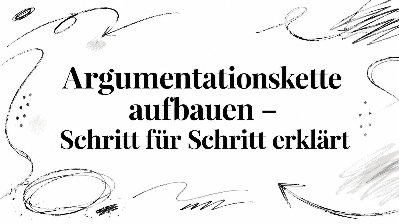 Argumentationskette aufbauen – Schritt für Schritt erklärt