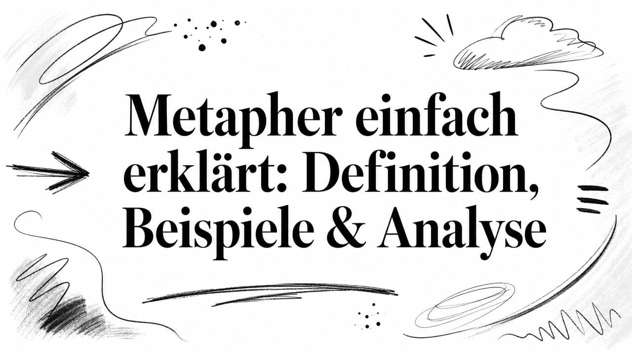 Metapher einfach erklärt: Definition, Beispiele & Analyse