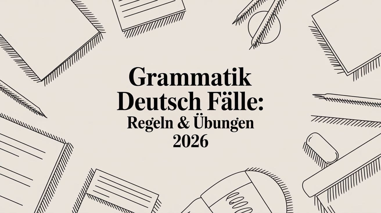 Grammatik Deutsch Fälle: Regeln & Übungen 2026